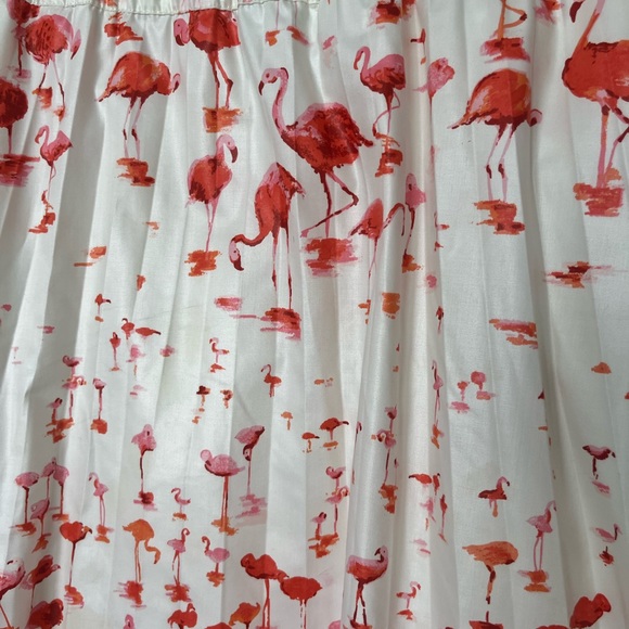 J Crew Pleated Midi Skirt in Flamingo Print size 14 - Picture 4 of 8